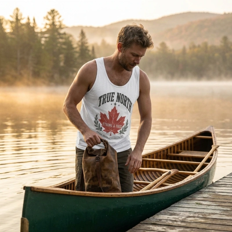 True North Strong and Free design Tank Top